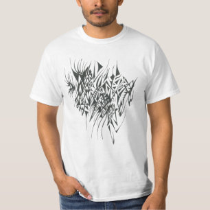 Metropolis Schwarz Weiß Abstrakte Stammes-Tattoo-K T-Shirt