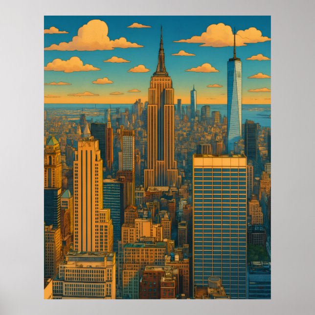 Metropolis Skyline Poster (Vorne)