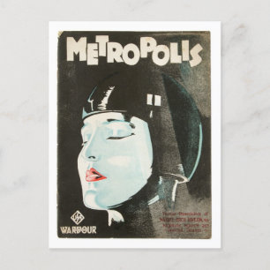 Metropolis Vintage Filmplakat-Postkarte Postkarte