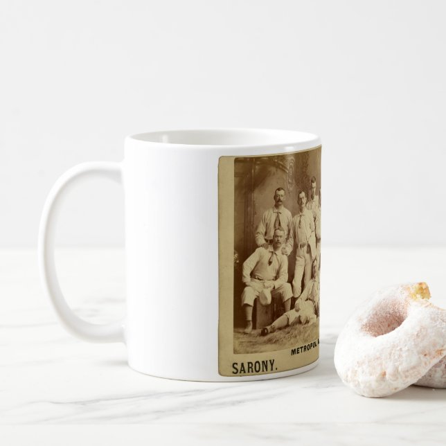 Metropolitan Baseball Nine 1882 Kaffeetasse (Mit Donut)