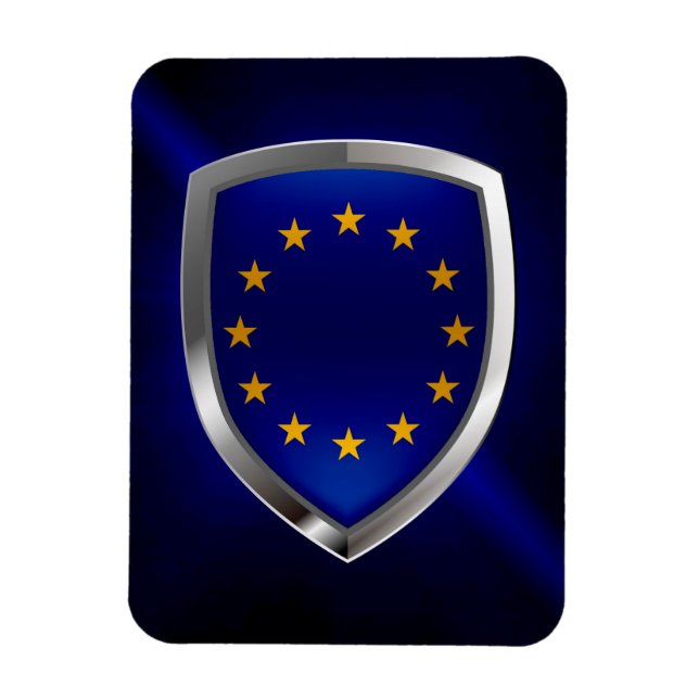 Mettalic-Emblem der Europäischen Gewerkschaft Magnet (Vertikal)