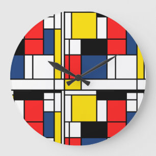 Mettez cette horloge de style de Mondrian dans
