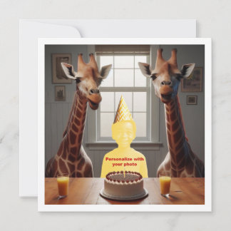 Mettez mon visage dans l'image, carte girafe et en