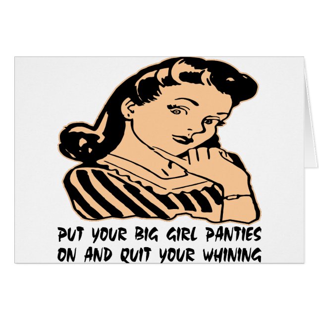 Mettez vos grandes culottes de fille dessus et (Devant horizontal)