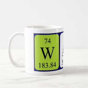 Mettre en garde la tasse de nom de table périodiqu