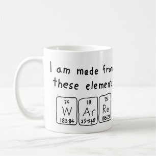 Mettre en garde la tasse de nom de table périodiqu
