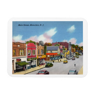 Metuchen NJ, Main Street, Vintag Magnet