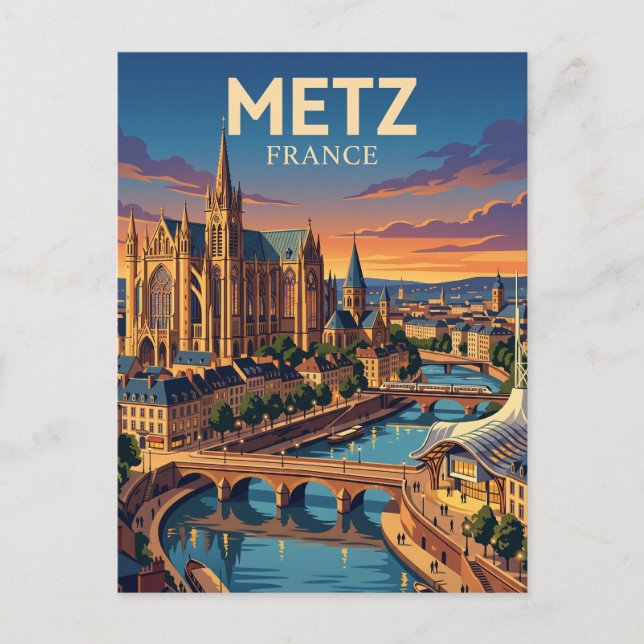 Metz Frankreich Postkarte (Vorderseite)