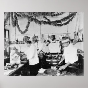 Metzgerei, 1895. Vintage-Foto Poster