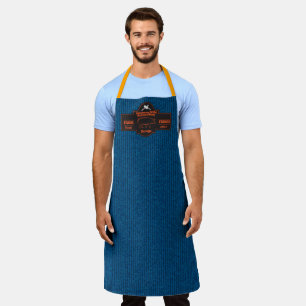 Metzgerei-Schweine-Schwein-Orange-Schwarze-Grafik  Schürze