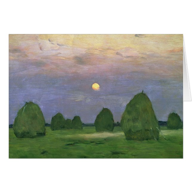 Meules de foin au crépuscule, 1899 (Devant horizontal)
