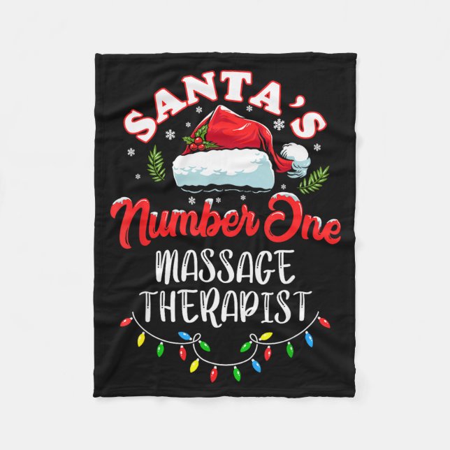 Meuse Christmas Gift Santas Number One Mage Theras Fleecedecke (Vorderseite)