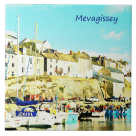 Mevagissey Cornwall England Aquarell Fliese