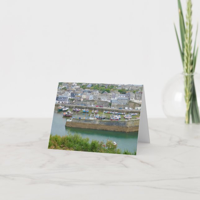 Mevagissey Fishing Village, Cornwall Card Karte (Vorderseite)