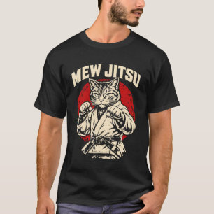 Mew Jitsu Brasilianisches Jiu Jitsu Kampfsport Kat T-Shirt