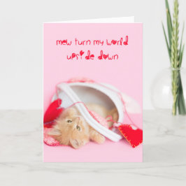 Mew macht meine Welt auf den Kopf Feiertagskarte