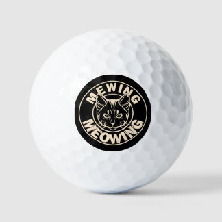 Mewing nicht Mewing Funny Cat Meme Meaulkatze Golfball