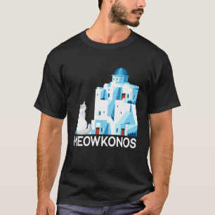 Mewokonos Lustige Griechische Katzen-Zitat Geeigne T-Shirt