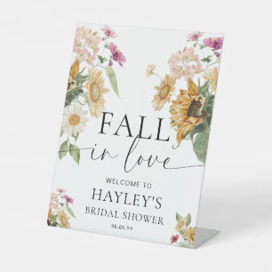 Mews Sunflower Fall Brautparty Begrüßungszeichen Sockelschild