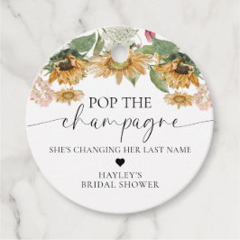Mews Sunflower Pop Champagner-Brautparty Geschenkanhänger