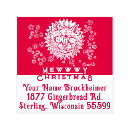 MEWWWY CHRISTMAS Briefmarke Permastempel