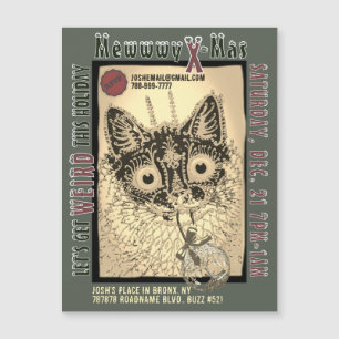 MEWWWY X-MAS invitation magnétique