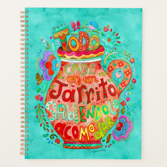 mexicain Planner avec dicton ou Refran (Devant)