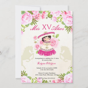 Mexicaine Charra 15 Quinceanera Invitation