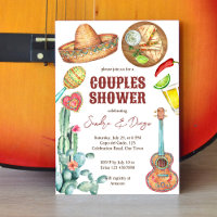 mexicaine fiesta couples douche invitation