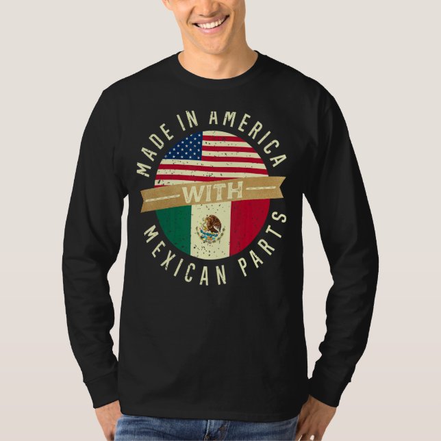 Mexican American Citizenship US Mexico Flag Chican T-Shirt (Vorderseite)