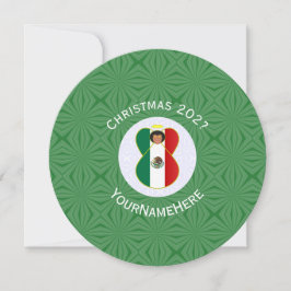Mexican Angel Christmas Flag Personalized  Einladung