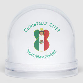 Mexican Angel Christmas Flag Personalized Schneekugeln