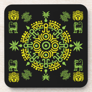 Mexican Aztec Art Wohngestaltung Getränkeuntersetzer