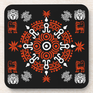 Mexican Aztec Art Wohngestaltung Getränkeuntersetzer