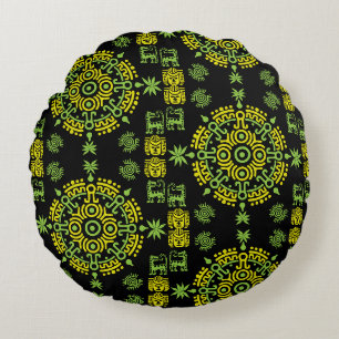 Mexican Aztec Art Wohngestaltung Rundes Kissen