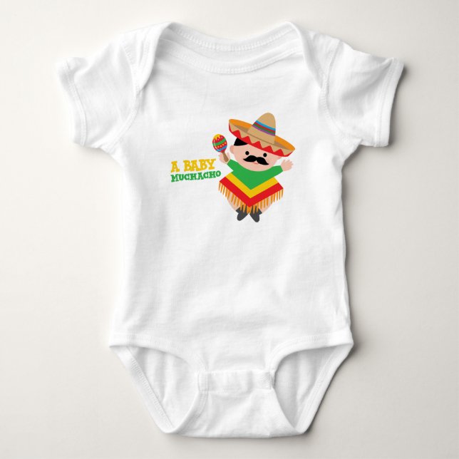 Mexican Baby Bodysuit Fiesta Baby Showgeschenk Strampler (Vorderseite)