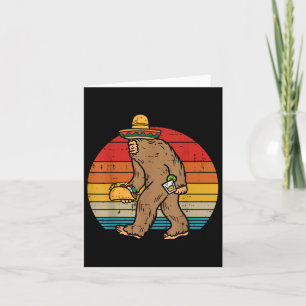 Mexican Bigfoot Sasquatch Men Cinco De Mayo Fiesta Karte