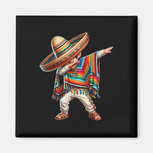 Mexican Boy Dabbing Poncho Cinco De Mayo Magnet