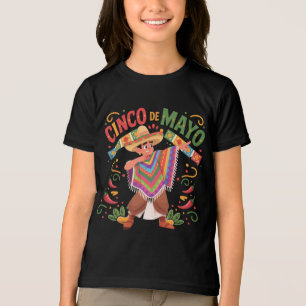 Mexican Boy Dabbing Poncho Cinco de Mayo T - Shirt