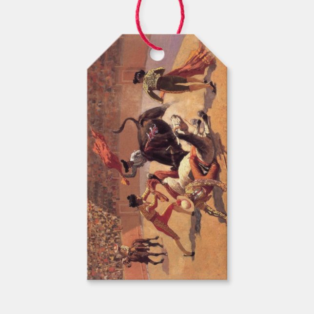 Mexican Bull Fight (von Frederic Remington) Geschenkanhänger (Vorderseite)