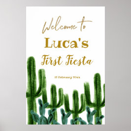 Mexican Cactus Birthday Willkommenszeichen Poster