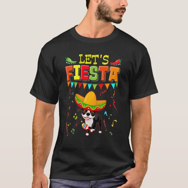 Mexican Cinco De Mayo Fiesta Let's Fiesta Boston T-Shirt (Vorderseite)