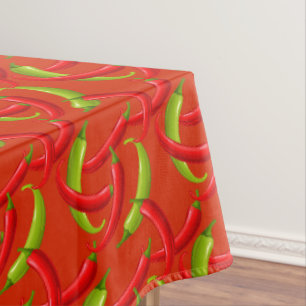 Mexican Cuisine Chili Paprikaschoten Red 60" x 104 Tischdecke