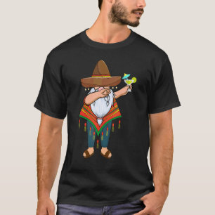 Mexican Dabbing Gnome Tequila Cinco De Mayo Poncho T-Shirt