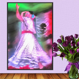 Mexican Dancer 0175 Canvas Art Print Leinwanddruck