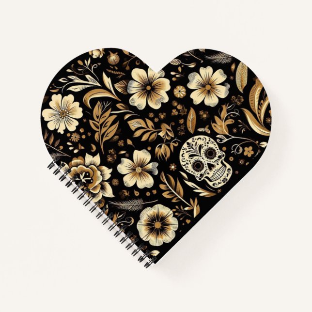 Mexican Dead and Floral Art Notizbuch (Vorderseite)