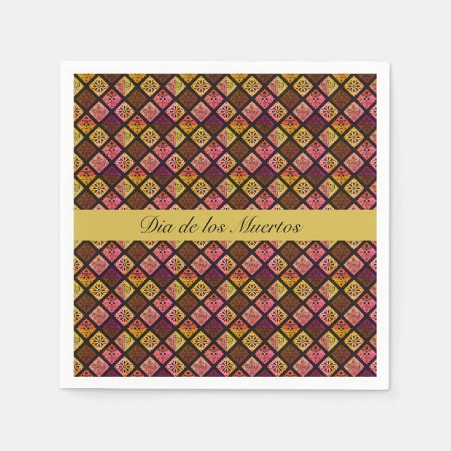 Mexican Dia de los Muertos anpassbar Serviette (Vorderseite)