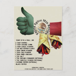 Mexican Fajita Spice Mix Rezept | Postkarte