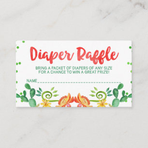 Mexican Fiesta Baby Shower Diaper Raffle Begleitkarte