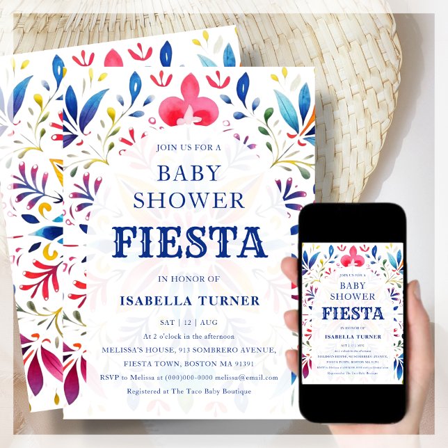Mexican Fiesta Baby Shower Einladung (Von Creator hochgeladen)